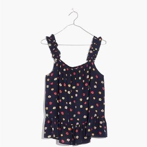 Madewell silk floral top
